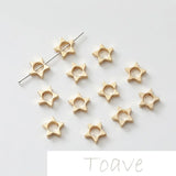 Gold Copper Plated Star Beads DIY Earrings Jewelry