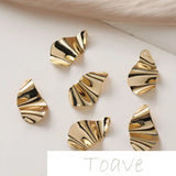 Gold-Clad Copper Plated Water Drop Pendant DIY Earrings Necklace Accessories