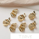 Gold-Clad Copper Plated Water Drop Pendant DIY Earrings Necklace Accessories