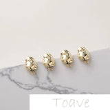 Gold-Clad Copper Plated Irregular Oval Silver Needle Earrings Material