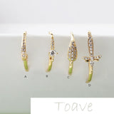 Micro-inlaid Zircon Pure Copper Ear Hooks DIY Earring Accessories