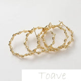 Gold-Clad Copper Plated Stud Earrings with Silver Needles
