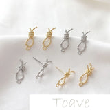 Gold-Clad Copper Plated Twist Knot Earring DIY Material