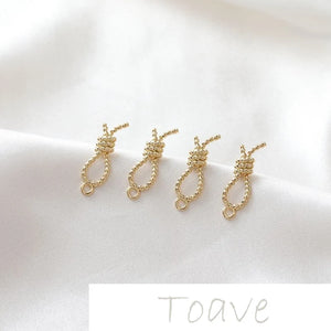 Gold-Clad Copper Plated Twist Knot Earring DIY Material