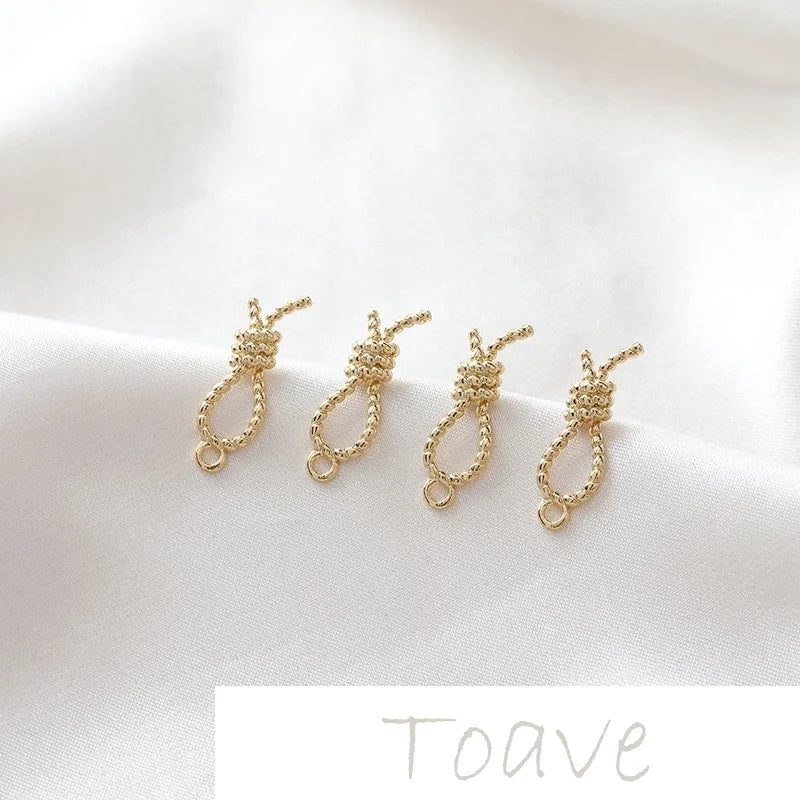 Gold-Clad Copper Plated Twist Knot Earring DIY Material