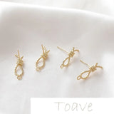 Gold-Clad Copper Plated Twist Knot Earring DIY Material