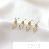 Gold-Clad Copper Plated Twist Knot Earring DIY Material