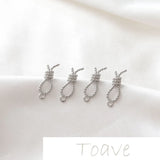 Gold-Clad Copper Plated Twist Knot Earring DIY Material