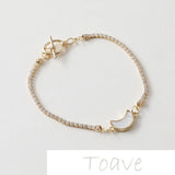 Gold-Plated Rhinestone Zircon Chain Head