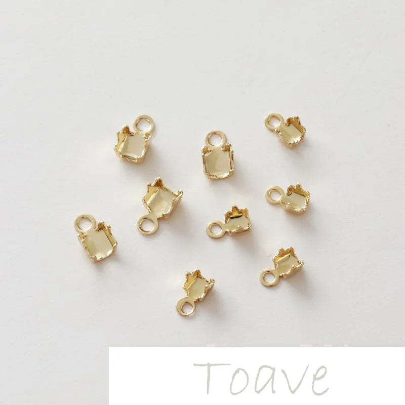 Gold-Plated Rhinestone Zircon Chain Head