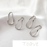 Gold-Twisted Hollow DIY Earrings Photo Frame Material