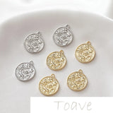 Gold Star Elephant Coin Pendant DIY Earrings Necklace Material