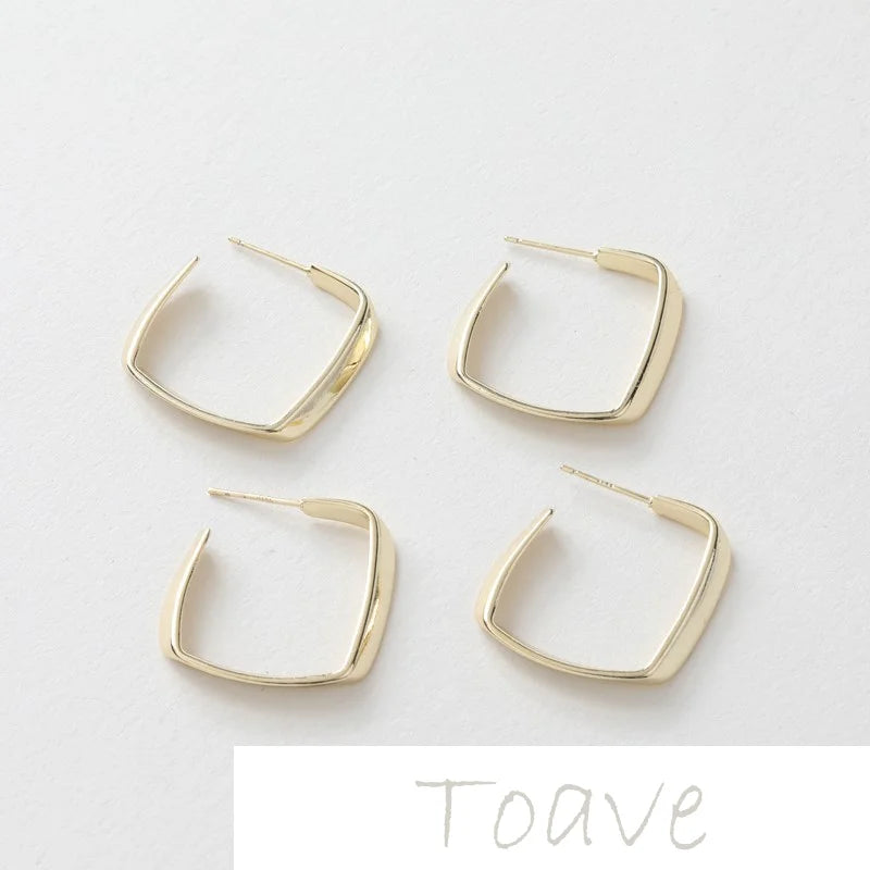 Gold C-Shaped Earrings DIY Material Accessory