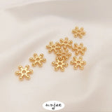 Real 9mm Snowflake Beads DIY Bracelet Spacer Jewelry Accessories