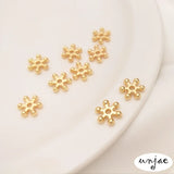 Real 9mm Snowflake Beads DIY Bracelet Spacer Jewelry Accessories