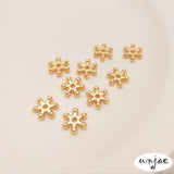 Real 9mm Snowflake Beads DIY Bracelet Spacer Jewelry Accessories