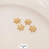 Real 9mm Snowflake Beads DIY Bracelet Spacer Jewelry Accessories