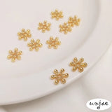 Real 9mm Snowflake Beads DIY Bracelet Spacer Jewelry Accessories