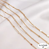 Gold-coated Heart Disc Sunflower Chain Cross DIY Jewelry Loose Chain