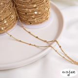 Gold-coated Heart Disc Sunflower Chain Cross DIY Jewelry Loose Chain
