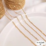 Gold-coated Heart Disc Sunflower Chain Cross DIY Jewelry Loose Chain