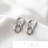 Gold Metal Chain Silver Needle Earrings DIY Hand-made Accessories