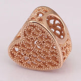 Gold 925 Sterling Silver Romance Charm Bead Bracelet Jewelry