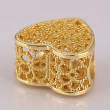 Gold 925 Sterling Silver Romance Charm Bead Bracelet Jewelry