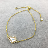 Gold Cross Evil Eye Hamsa Charms Bracelet for Women