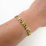 Gold-color Men's Stainless Steel Chain Bracelet