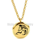 Rose Fox Aroma Diffuser Locket Necklace