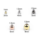 Silver Plated Copper Beads 3-8mm Spacer Ball Charm for DIY Bracelet Jewelry