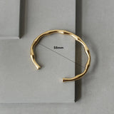 Bamboo Stainless Steel Cuff Bangle for Women