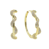 Micro Pave CZ Snake Circle Hoop Earring