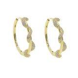 Micro Pave CZ Snake Circle Hoop Earring