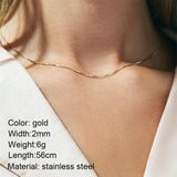 Choker 316L Stainless Steel Initial Necklace Chain for Women