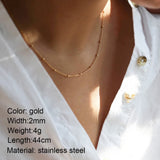 Choker 316L Stainless Steel Initial Necklace Chain for Women