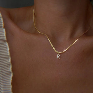 Choker 316L Stainless Steel Initial Necklace Chain for Women