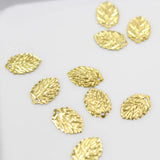 Metal Leaf Beads Charms for Jewelry Making 50 pcs