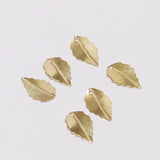 Metal Leaf Beads Charms for Jewelry Making 50 pcs