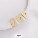 Gold Digital Card 7 Pendant DIY Bracelet Necklace