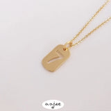 Gold Digital Card 7 Pendant DIY Bracelet Necklace
