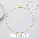 Gold Flat Chain Love Necklace DIY Material