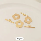 Gold Plum Blossom OT Buckle for DIY Jewelry