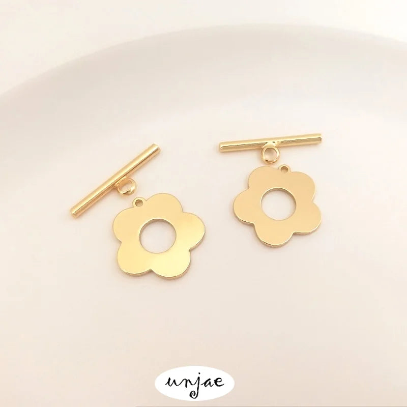 Gold Plum Blossom OT Buckle for DIY Jewelry
