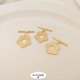 Gold Plum Blossom OT Buckle for DIY Jewelry