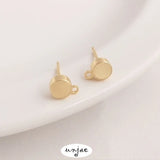 Gold-Plated Heart-Shaped Star Earrings S925 Silver Needle DIY Jewelry