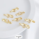 Gold Peach Heart Knot Connector Love Bow DIY Jewelry Accessories
