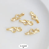 Gold Peach Heart Knot Connector Love Bow DIY Jewelry Accessories
