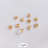 Gold Color-Preserving Bead Holder Pendant for Necklace DIY